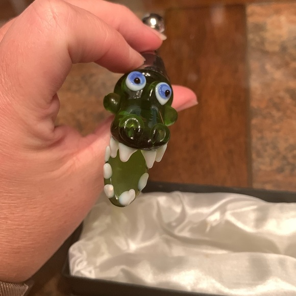 New hand blown glass alligator wine stopper - Picture 4 of 5